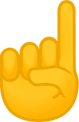 Noto Emoji People Bodyparts Iconset - Finger Pointing Up Emoji Png
