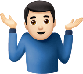 Download Dont Know Emoji Man Hd Png - Uokplrs