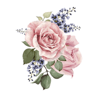 Pink Light Flower Bunch Rose - Free PNG