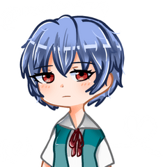 Rei Ayanami Chibi Oc Evangelion - Cartoon Png