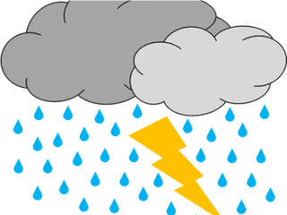 Thunder Clipart Bad Weather - Storm Cloud Clip Art Png