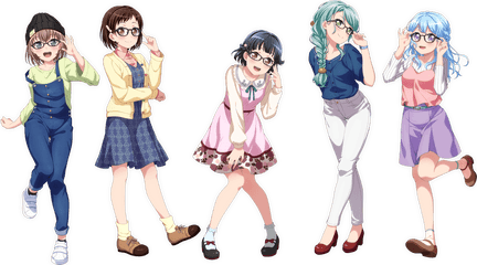 Anime Glasses Png - Jins Bandori