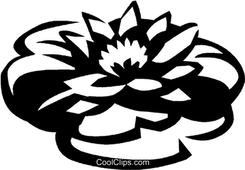 Water Lily Royalty Free Vector Clip Art Illustration - Water Lily Clip Art Png