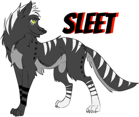 Download Simple Wolf W Green Eyes Points Adopt By Xpixe - Wolf Pictures White And Black Simple Png