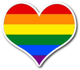 Download Hd Rainbow Heart Sticker Transparent Png Image - Heart