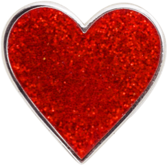 Heart Emoji Red Glitter - Red Glitter Heart Png