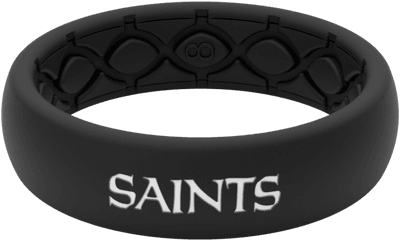 New Orleans Saints Silicone Wedding Ring Lifetime Warranty - Solid Png