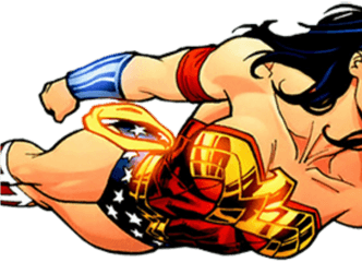 Wonder Woman Clipart Animated - Wonder Woman Comic Flying Png