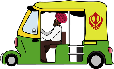 Graphic India Auto Rickshaw - Auto Rickshaw Cartoon Png