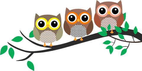 Owls In A Tree Png Transparent Treepng Images - Owls Clipart Png