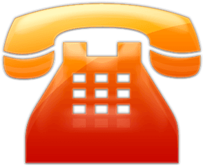 12 Orange Phone Icon Images - Blue Transparent Background Telephone Icon Png