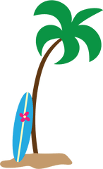 Transparent Cartoon Palm Tree Free Download Clip Art - Hawaiian Palm Tree Clip Art Png