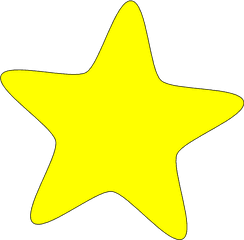 Small Yellow Star Clip Art - Yellow Star Blank Background Png