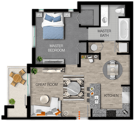 Boost 1 Bedroom Apartment Icon One Daytona - Vertical Png