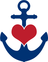 Anchor With Heart Free Stock Photo - Blue Anchor Heart Png