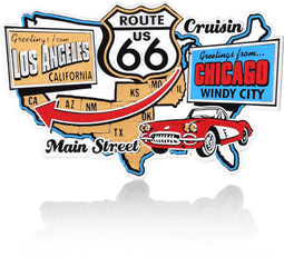 Route 66 Magnet - Automotive Decal Png