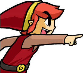 Download Hhhhhhhhhhhhhhh Tri Force - Legend Of Zelda Triforce Heroes Red Link Png