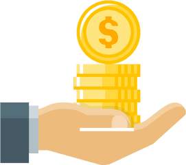 Cash Out Coins Hand Loan Money - Money Clipart Icon Png