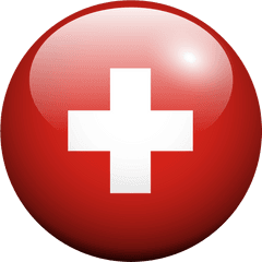 Red Circle Cross Transparent Png - Switzerland Round Flag No Background