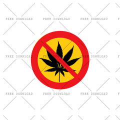 No Drugs Aw Png Image With Transparent - Marijuana Leaf Crossed Out