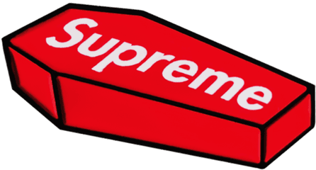 Coffin Supreme Pin - Supreme Coffin Png