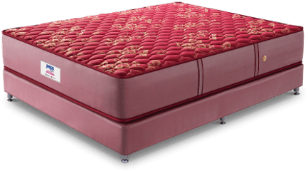 Spring - Koilmaroonwithmetallicasilverborderwithbase Mattress Png