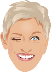 Download Ellen Heart Eyes Emoji Png Image With No Background - Ellen Degeneres Drawing Easy