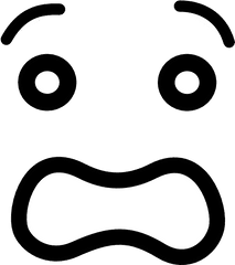 Download Hd Emoji Face Clipart Frightened - Scared Face Scared Face Png