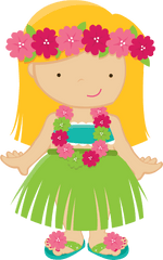 Luau - Hawaii Girl Clipart Png