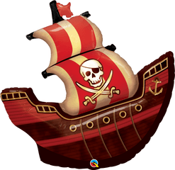 Pirate Ship Balloon - Treasure Map Pirate Ship Png