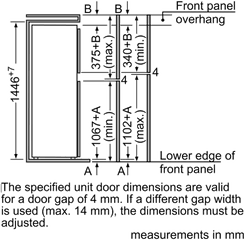 Siemens - Ki26da20ff Builtin Fridge Freezer Top Freezer Diagram Png