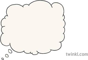 Thought Bubble Speech Thinking Comic Mps Ks2 Illustration - Plain Cake Clipart Png