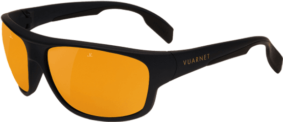 Vuarnet Racing 1402 Dark Blue Pure Brown Gold Flash - Sunglasses Png