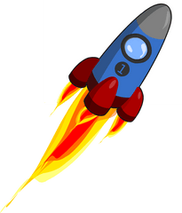 Rocket Flame Alphabet Word - Rocket Ship No Background Png