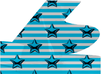 Monica Michielin Alphabets Blue Stripes Stars Alphabet - Vertical Png