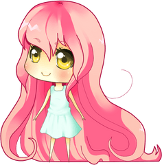 Anime Shining Star - Chibi Anime Girls With Pink Hair Png