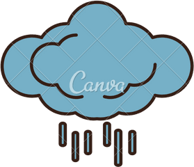 Rain Cloud Icon Simple Style Royalty - Canva Png