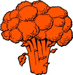 Orange Brocolli Clip Art - Green Leafy Vegetables Clipart Png