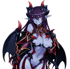 Anime Demon Girl Blank Template - Monster Girl Encyclopedia Demon Png