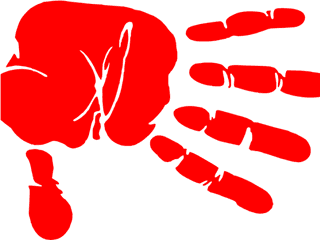 Red Handprint Png - Transparent Red Hand Print