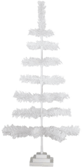 Download 36u0027u0027 White Christmas Feather Tinsel Tree Decorative - Colorado Spruce Png