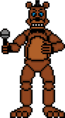 Pixel Freddy Fazbear - Character Png