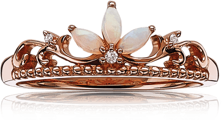 Princess Crown Tiara Ring In Rose Gold - Tiara Gold Princess Crown Png