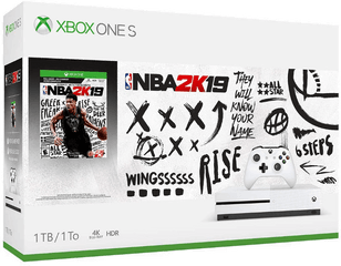 Xbox One S 1tb Nba 2k19 Microsoft Buy - Xbox One S Nba 2k19 Bundle Png