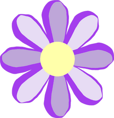 Purple Flower Outline Png Svg Clip Art For Web - Download Transparent Cute Purple Png