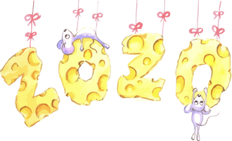 New Year 2020 Text For Happy Greeting Cards - Free PNG