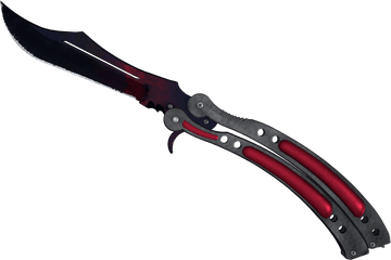 Go Knife Skins - Butterfly Crimson Web Ft Png