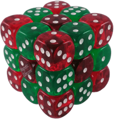 3x3x3 Mixed Red And Green Translucent U2014 Magneticcube Png Dice