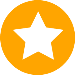 Orange Star 6 Icon - Star In Circle Icon Png