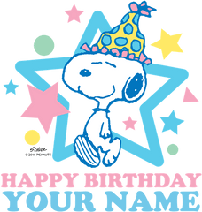 Happy Birthday Hat - Snoopy And Woodstock Party Transparent Snoopy Birthday Png